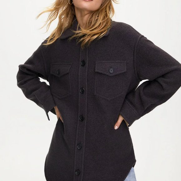 Wilfred Jackets & Blazers - Wilfred Free The Ganna Shirt Jacket Charcoal Gray